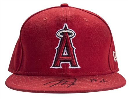 2019 Mike Trout Game Used & Signed Los Angeles Angels Cap (Anderson Authentics)